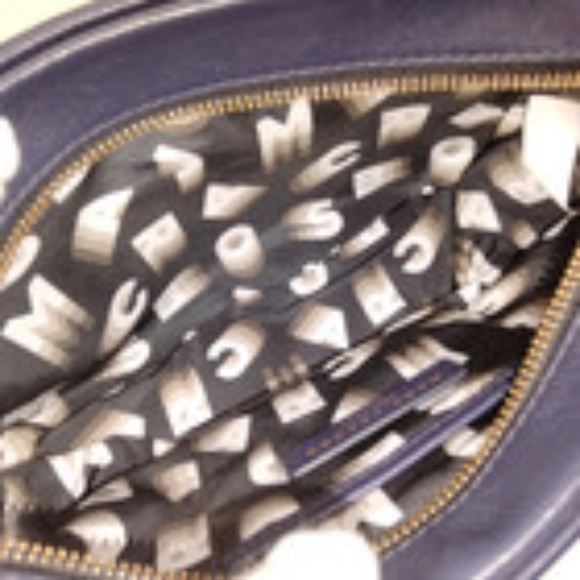 MARC JACOBS Crossbody Navy Blue Leather - Picture 8 of 9
